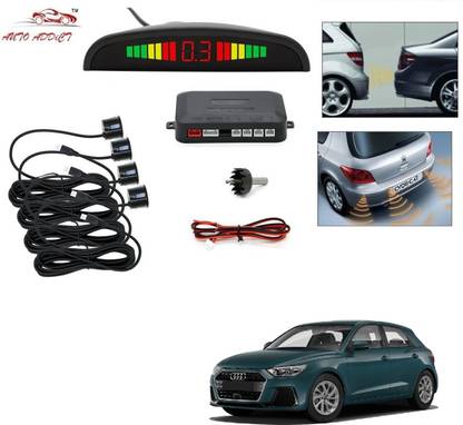 AuTO ADDiCT parking-sensors-black-1 Car Reverse Parking Sensor with LED Display 4 Sensor Reverse Parking Auto Radar Detectors (Black) For Audi A1 Parking Sensor