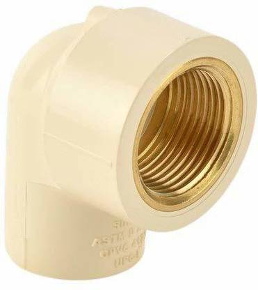 ASTRAL CPVC Brass Elbow Pipe Fittings with High Durability, Size- 3/4 x 1/2 inch, Pack of 2 2-Way 90 Degree Elbow Pipe Joint