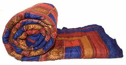 Rkuma Fashion Cotton Double Bed Jaipuri Razai Quilt Light Weight Abstract Red Cotton Blend Batting