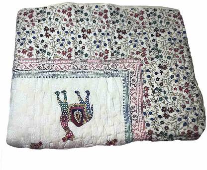 Rkuma Fashion Jaipuri Quilts Cotton Razai Pure Cotton Jaipuri Camel Print Double Bed Fine Machine Quilt Comforter Ac Quilt Cotton Blend Batting