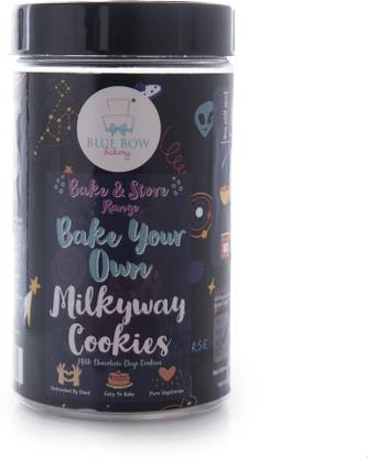 blue bow bakery Milk Chocolate Chip Cookie Mix | Instant Cookie Mix | Eggless | Cookie Dough | Easy To Make | Chocolate Chip Cookies Mix 300 g