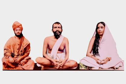 Vils Sri Vivekananda Sri Ramakrishna Paramahamsa & Sarada Devi Religious Frame
