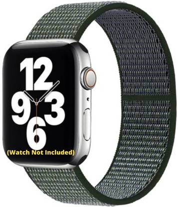 NGAGE (MidNightFogg) Soft Lightweight Breathable Nylon Loop Sport 42mm/44mm Smart Watch Strap Compatible with (42mm & 44mm) Apple iWatch Series 7-6-5-4-3-SE Smart Watch Strap