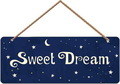 Sweet Dream Quote Wall Hanger for Home|Office|Living Room|Gift, (WH_3904N-S)