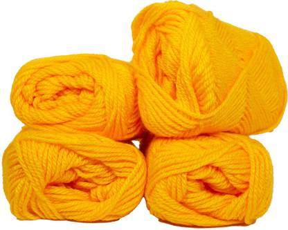 Royal Villa Original Knitting Yarn Wool-MUSTARD YELLOW Woolen Crochet Yarn Thread. Wool Yarn for Knitting. Woolen Thread-200gms-ART&CRAFT