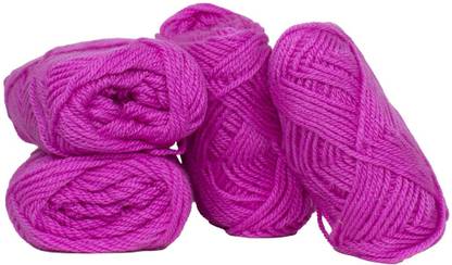 Royal Villa Original Knitting Yarn Wool-DARK PINK Woolen Crochet Yarn Thread. Wool Yarn for Knitting. Woolen Thread-200gms-ART&CRAFT
