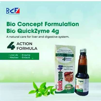 Bio Concept Formulation Quickzyme-4g Syrup 100% Ayurvedic Liver & Digestive Tonic