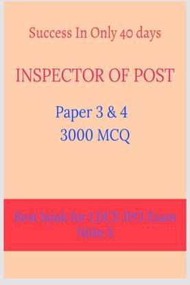 Inspector Of Post Exam-Paper 3 &amp; 4