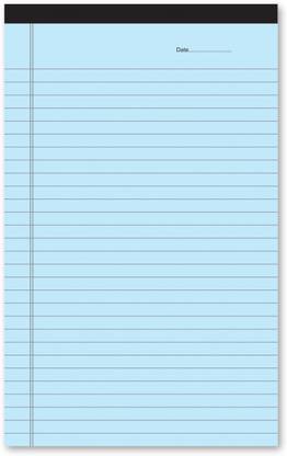 CLICKEDIN Premium Quality 70 GSM Paper A8 Size (8.12 X 5.1) Inch Legal/Wide Regular Note Pad Ruled 50 Pages
