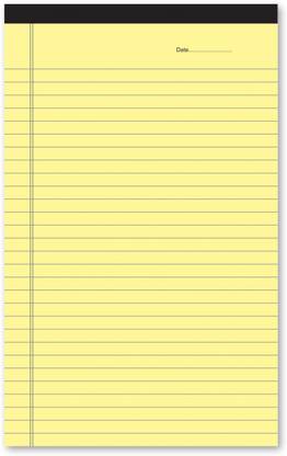CLICKEDIN Premium Quality 70 GSM Paper A8 Size (8.12 X 5.1) Inch Legal/Wide Regular Note Pad Ruled 50 Pages