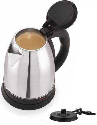 Siya Shine This 1500W electric kettle has concealed heating elements and can boil up to 2 litres of water in 5 to 7 minutes, quicker and safer. Start your day with a cup of instant lemon tea, green tea, hot water. Auto Switch off when water boils Electric Kettle