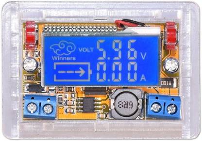 xcluma Dc-Dc Step Down Power Supply Adjustable Module with LCD Display with Housing Case Electronic Components Electronic Hobby Kit