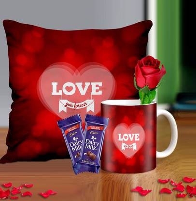 Midiron Romantic Gift for Girlfriend | Valentine’s Day Gift for Wife | Gift for Valentine Day, Birthday, Anniversary | Pack of 4 Ceramic, Fiber, Plastic Gift Box