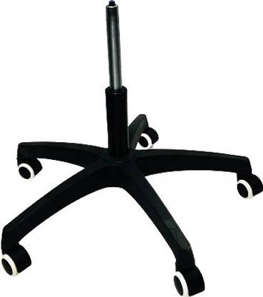 Tarun Revolving Office Chair Base 26 inch Star Base Compatible for Gaming/Office/Study Chair, Compatible with Universal Size (with White Black Wheel & 120 mm Power Hydraulic) Fixed Furniture Caster