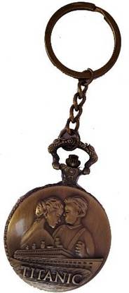 Chachanal Titanic Watch Keychain Vintage Pocket Antique Watch Brown Key Chain Key Chain Key Chain