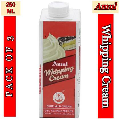 Amul Whipping Cream 250ml (Pack Of 3)