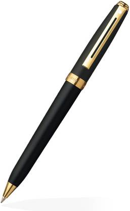 SHEAFFER 346 PRELUDE MATTE BLACK BALLPOINT PEN WITH GOLD PLATED TABLE CLOCK Ball Pen