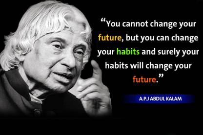 V_NEED THOUGHTS OF APJ ABDUL KALAM POSTER WITH LAMINATED HIGH QUALITY PRINT FOR MOTIVATIONAL CHANGE YOUR THINK!! Photographic Paper