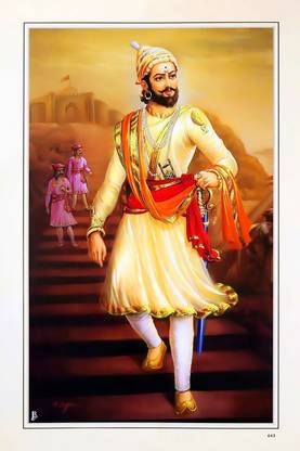Shivaji/Chhatrapati Shivaji Maharaj/Portrait Of Shivaji/King Of Maratha Matte Finish Poster Paper Print
