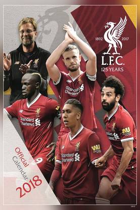 Liverpool Football Club Lfc Jurgen Klopp The Reds Mohamed Salah Sadio Mane Roberto Firmino Virgil Van Djiik Emre Can Matte Finish Poster Paper Print