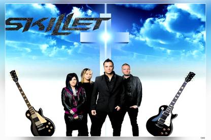 Skillet American Christian Rock Band Jen Ledger John Cooper Korey Cooper Seth Morrison Matte Finish Poster Paper Print