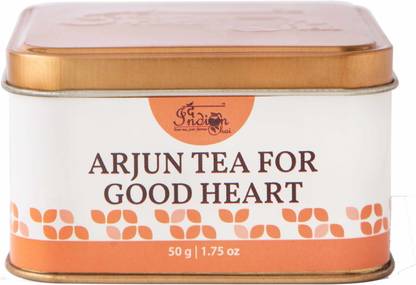 The Indian Chai Arjun Tea for Good Heart 50g with Arjun Bark, Ashwagandha, Bhahmi, Shankhpushpi Herbal Tea Tin