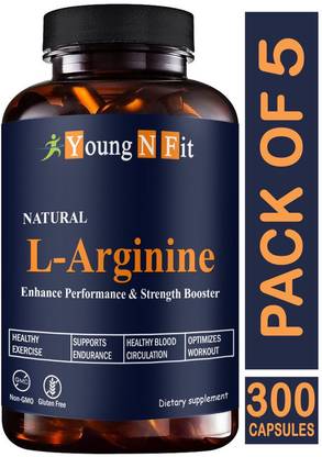 Young N Fit Nutrition L-Arginine 1000mg Capsules Per Serving, l arginine supplement (YNF257)Pro