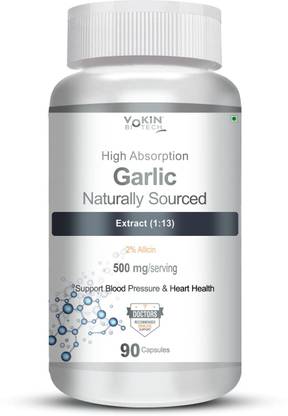 Vokin Biotech Garlic Extract Allium Sativum 500 mg Support Blood Pressure & Heart Health