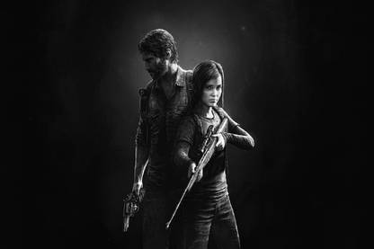 Smoky Design ellie game the last of us joel Wallpaper Poster