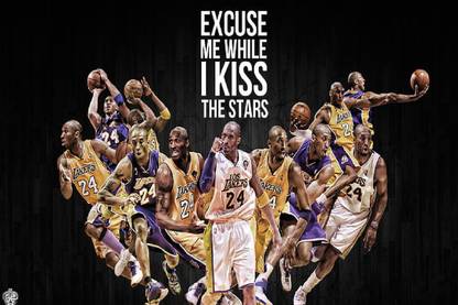 Smoky Design kobe bryant kiss the stars Wallpaper Poster
