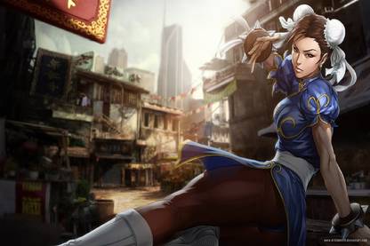Smoky Design chun li street fighter video games nintendo Wallpaper Poster