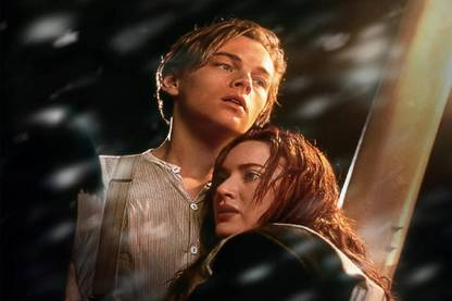 Smoky Design leonardo dicaprio and kate winslet in titanic titanic movie poster Wallpaper Poster