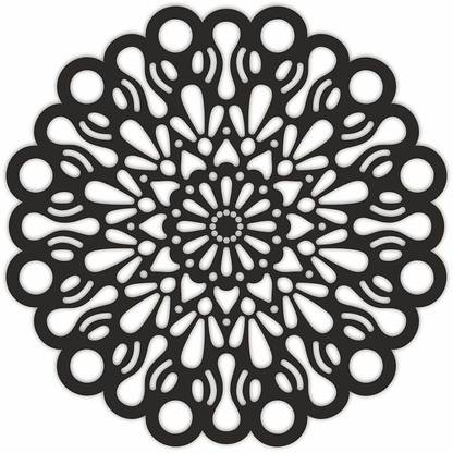 CVANU Beautiful Circle Design Of Wall Art/ MDF Cutout/ Hanging For Home Decoration (15Inch x 15Inch)