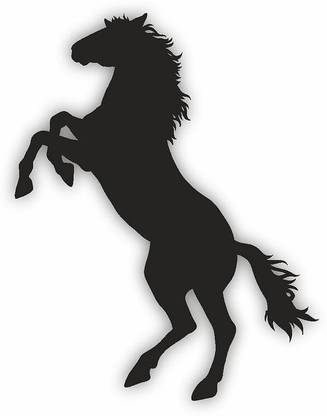 KREEPO Beautiful Ideas Of Wall Hanging, Running Horse Design/ MDF Cutout For Home Decor (15Inch x 18Inch)