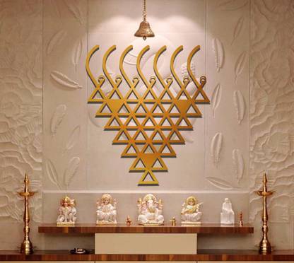 OreShore Saraswati Yantra Metal Decor ( 24 x 24 inches)