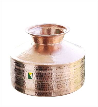 KITCHEN NEXT Handmade hammerd copper Water Pot/Matka/Ghada 12 liter special qualitiy for Home Bottom Loading Water Dispenser
