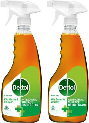 Dettol Antibacterial Surface Disinfectant Spray Sanitizer - 500ml, Pack of 2 | Kills Germs & Viruses |Multi-Purpose Germ Protection Cleaner