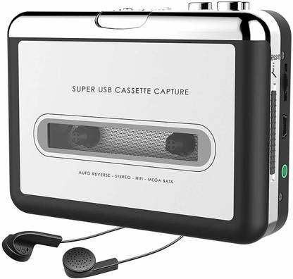 REC Trade Cassette Tape to MP3 Converter, Old Cassette Tape to MP3 USB PC MP3 CD Switcher Converter Capture Audio Music Player with Headphones. (Cassette Capture 218) MP3 Player