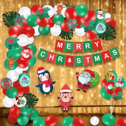 Prihit Merry Christmas Balloon - Christmas Party Decoration Kit Merry Christmas Combo