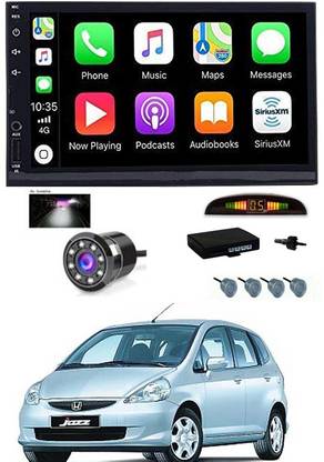 AYW 7 INCH Full Double Din Car Screen Stereo Media Player Audio Video Touch Screen Stereo Full HD with MP3/MP4/MP5/USB/FM Player/WiFi/Bluetooth & Mirror Link with Back Rear Camera & Silver Sensor For Jazz Old Car Stereo