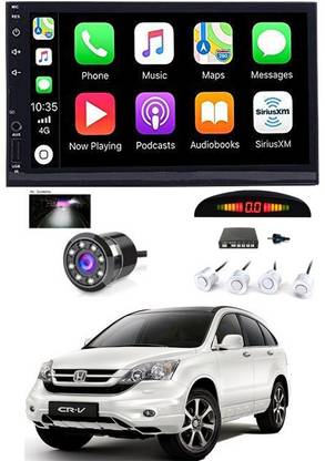 AYW 7 INCH Full Double Din Car Screen Stereo Media Player Audio Video Touch Screen Stereo Full HD with MP3/MP4/MP5/USB/FM Player/WiFi/Bluetooth & Mirror Link with Back Rear Camera & White Sensor For Old CRV Car Stereo
