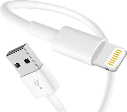 SYSTENE Lightning Cable 2 A 1 m iPhone_5_Fast_Charging 1.1 m Lightning Cable (Compatible with All iPhones ( iPhone 5,6,7,8,X Series), White, One Cable)