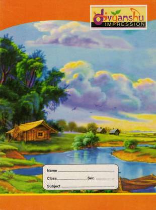 Divyanshu IMPRESSION School Notebook (Size 24*18 cm) 5 line copy (pack of 10) Regular Notebook ruled 112 Pages