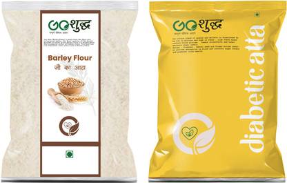 Goshudh Premium Quality Jau Atta (Barley Flour)-2Kg & Diabetic Atta (Diabetic Flour)-1Kg