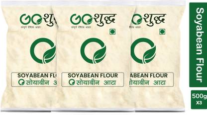 Goshudh Premium Quality Soya Bean Flour/Atta 500g Combo Pack Of 3