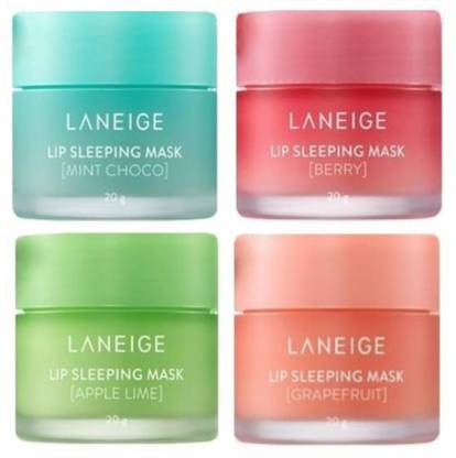 Jumia Laneige Lip Sleeping Mask 8g x 4 / Berry / Grapefruit / Apple / Mint Choco Berry, Grapefruit, Apple, Mint Choco