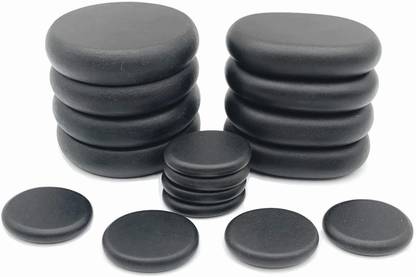 HEALIT HEALIT_GUASHA_M14 16pcs /lot Massage Stones Massage Lava Natural Therapy Stone Set Hot Spa Rock Basalt Stone Massager