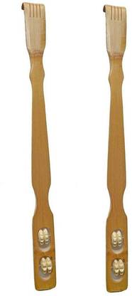 HusNain H0112 Wooden Back Scratcher/Itcher/ Back Itching Stick with Double ball Massager Massager
