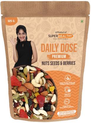 Super Healthy Premium Mixed Nuts, Seeds and Berries - Organic Trail Mix | 20+ Varieties Like Almonds, Cashews, Cranberries, Pumpkin Seeds