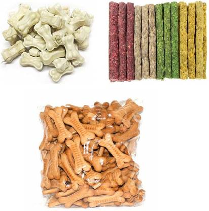 SAWAY Dog Healthy Saway Mix Munchies,Big Biscuits & 8 Inch Bone 250-250gm Chicken, Mint, Mutton 0.75 kg (3x0.25 kg) Dry Young, Senior, Adult Dog Food